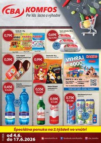CBA KOMFOS leták - Výhodná ponuka - opäť lacnejšie