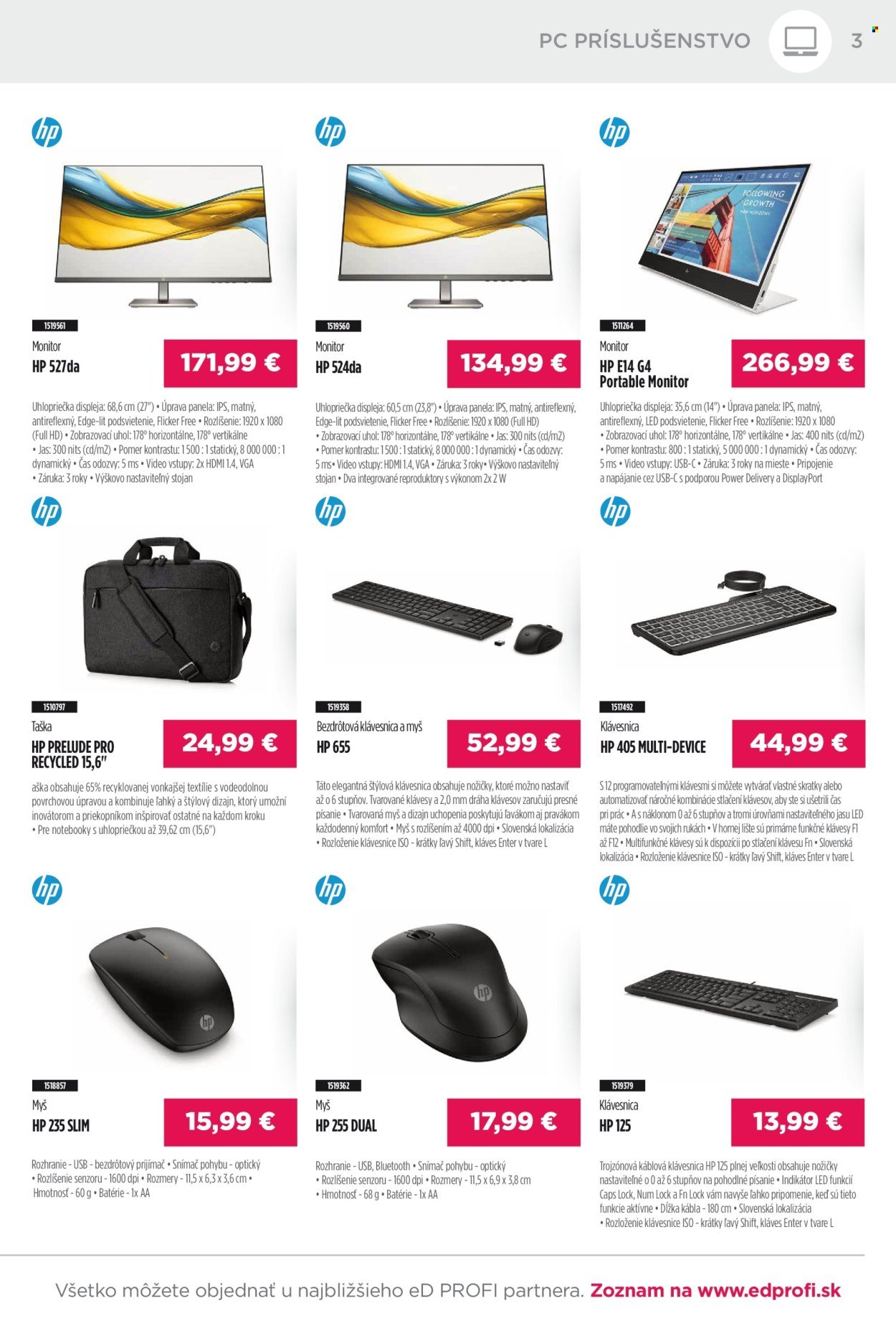 ED PROFI leták - Od nedele 1.3.2026 (2026-03-01 - 2026-03-31) | 3