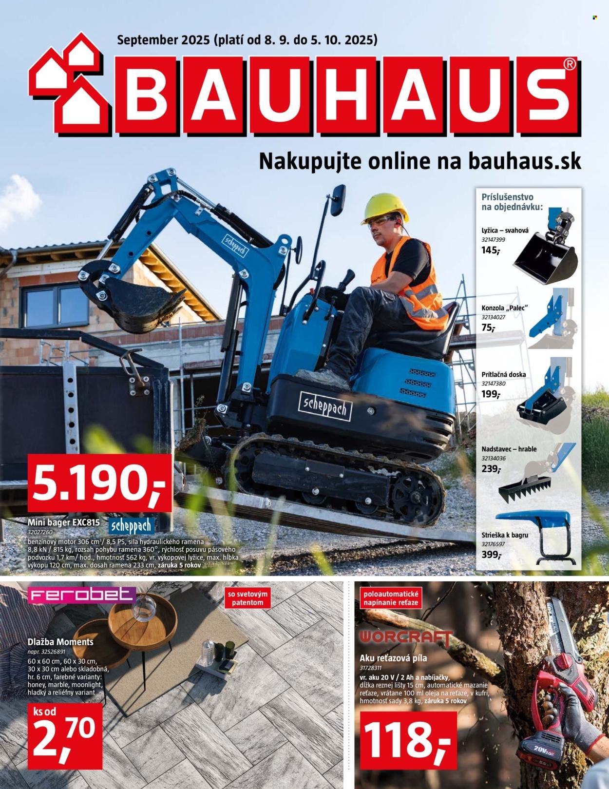 BAUHAUS leták - Aktuálna ponuka (2025-09-08 - 2025-10-05) | 1