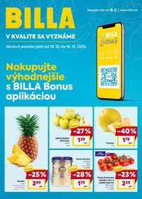 BILLA leták - Bonus leták (2025-12-10 - 2025-12-16)