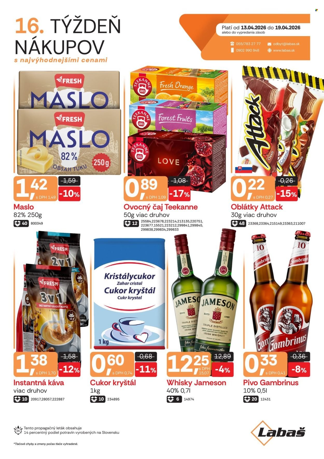 LABAŠ leták - Týždeň nákupov (2026-04-13 - 2026-04-19) | 1
