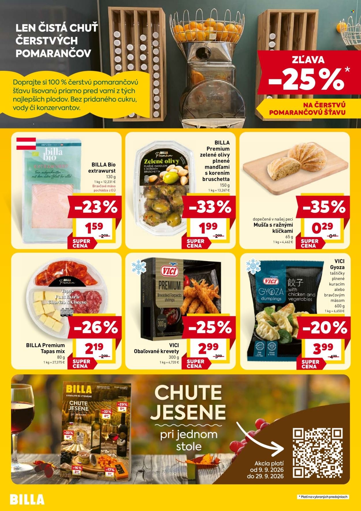 BILLA leták - Prémiové predajne
