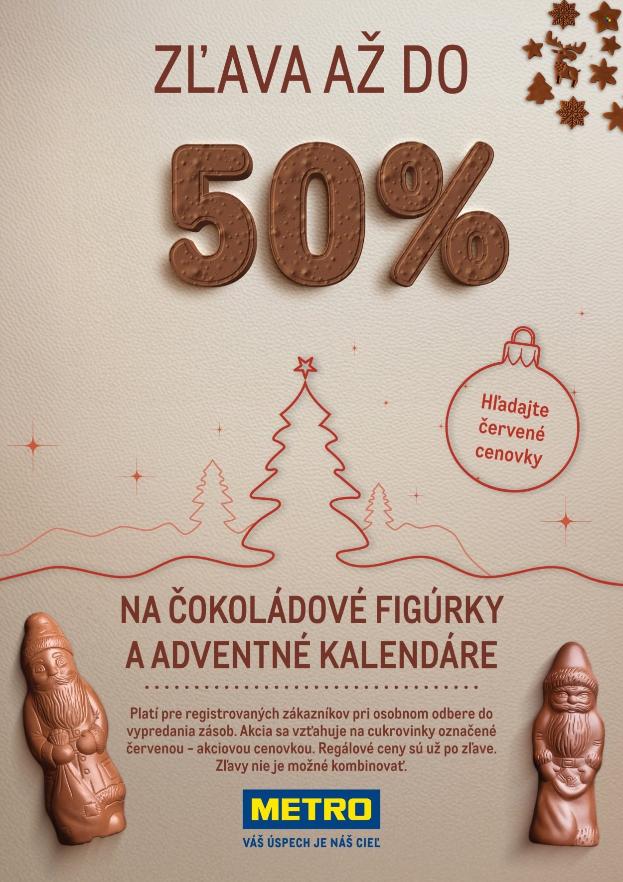 METRO leták - -50% na čokoládové figúrky (2025-12-04 - 2025-12-20) | 1
