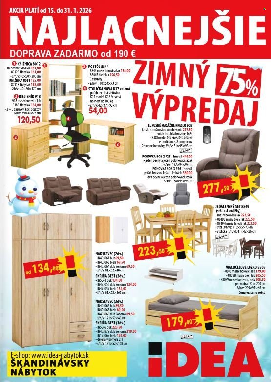 IDEA NÁBYTOK leták - Od štvrtka 15.1.2026 (2026-01-15 - 2026-01-31) | 1