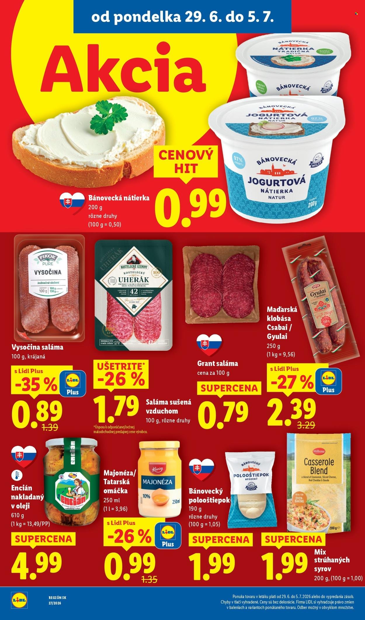 LIDL leták - Od pondelka 29.6.2026