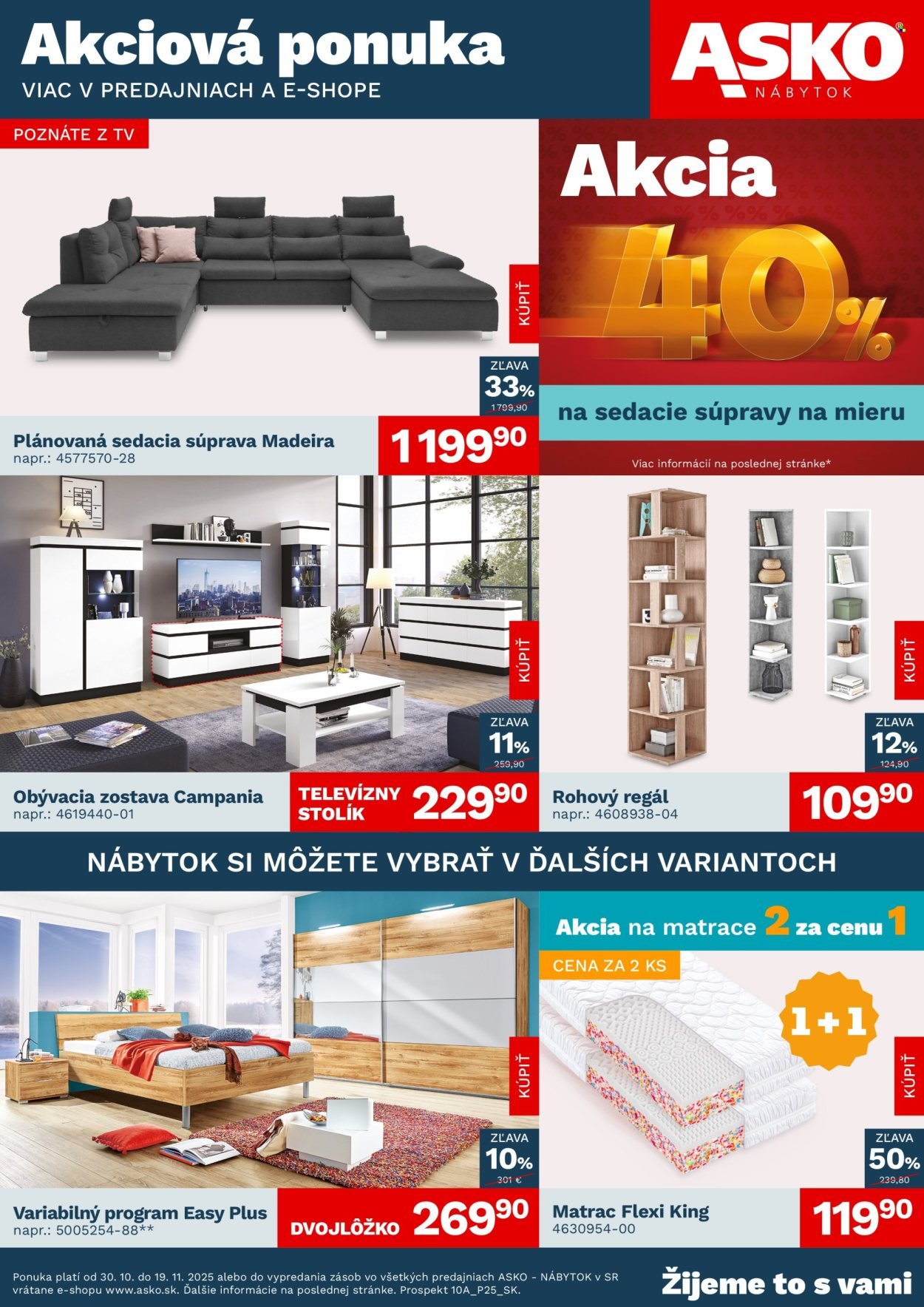 ASKO NÁBYTOK leták - Akčná ponuka (2025-10-30 - 2025-11-19) | 1