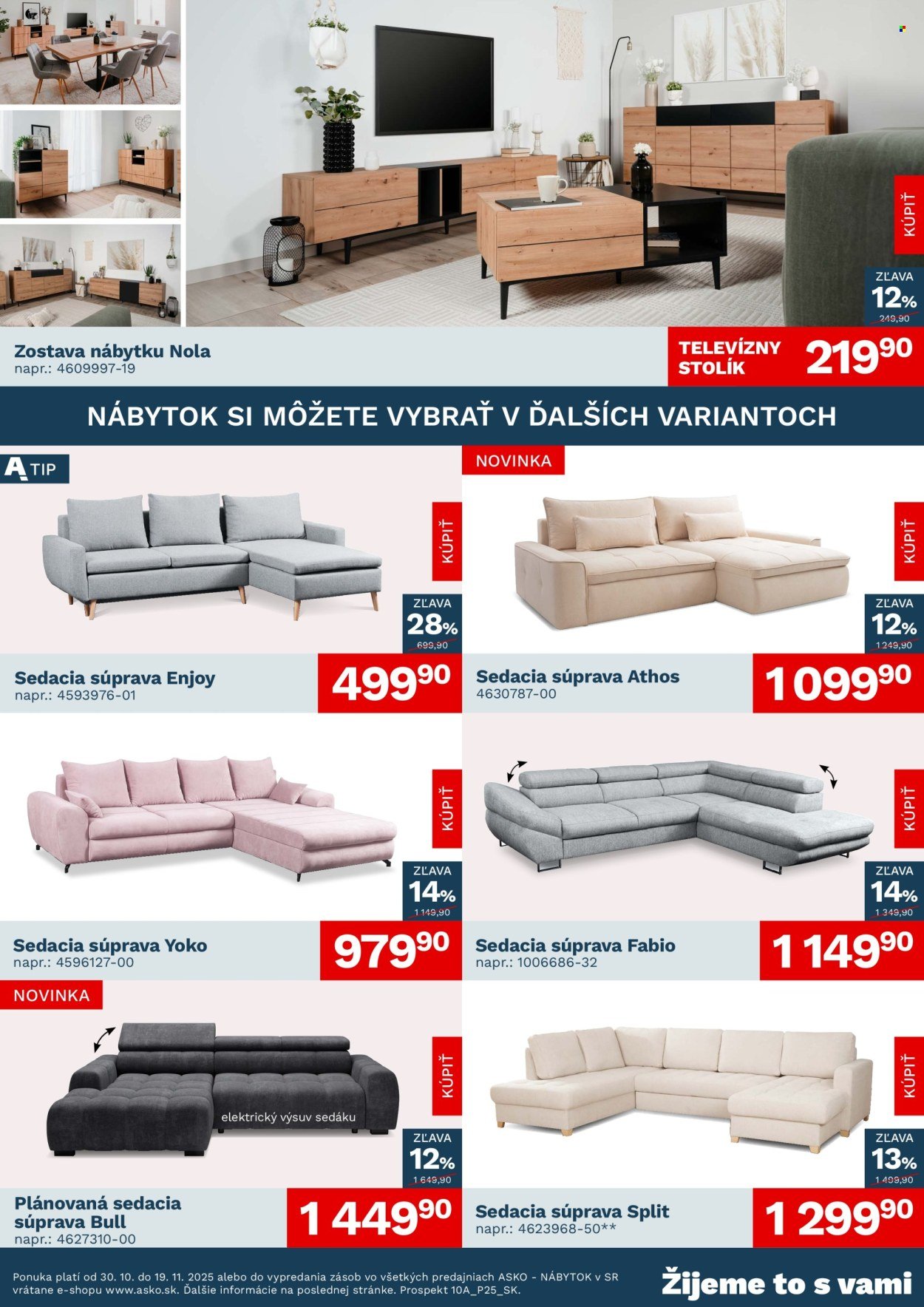 ASKO NÁBYTOK leták - Akčná ponuka (2025-10-30 - 2025-11-19) | 2