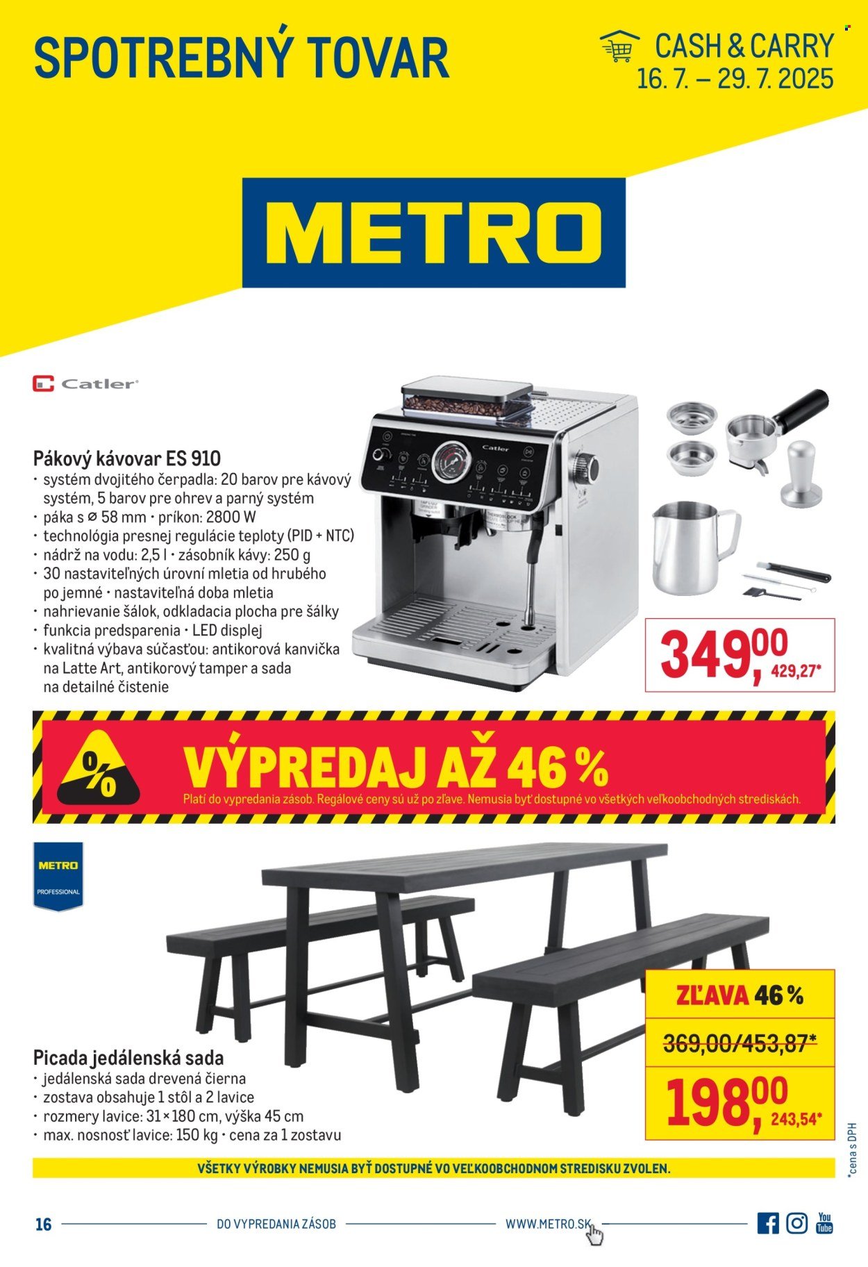 METRO leták - Spotrebný tovar (2025-07-16 - 2025-07-29) | 1