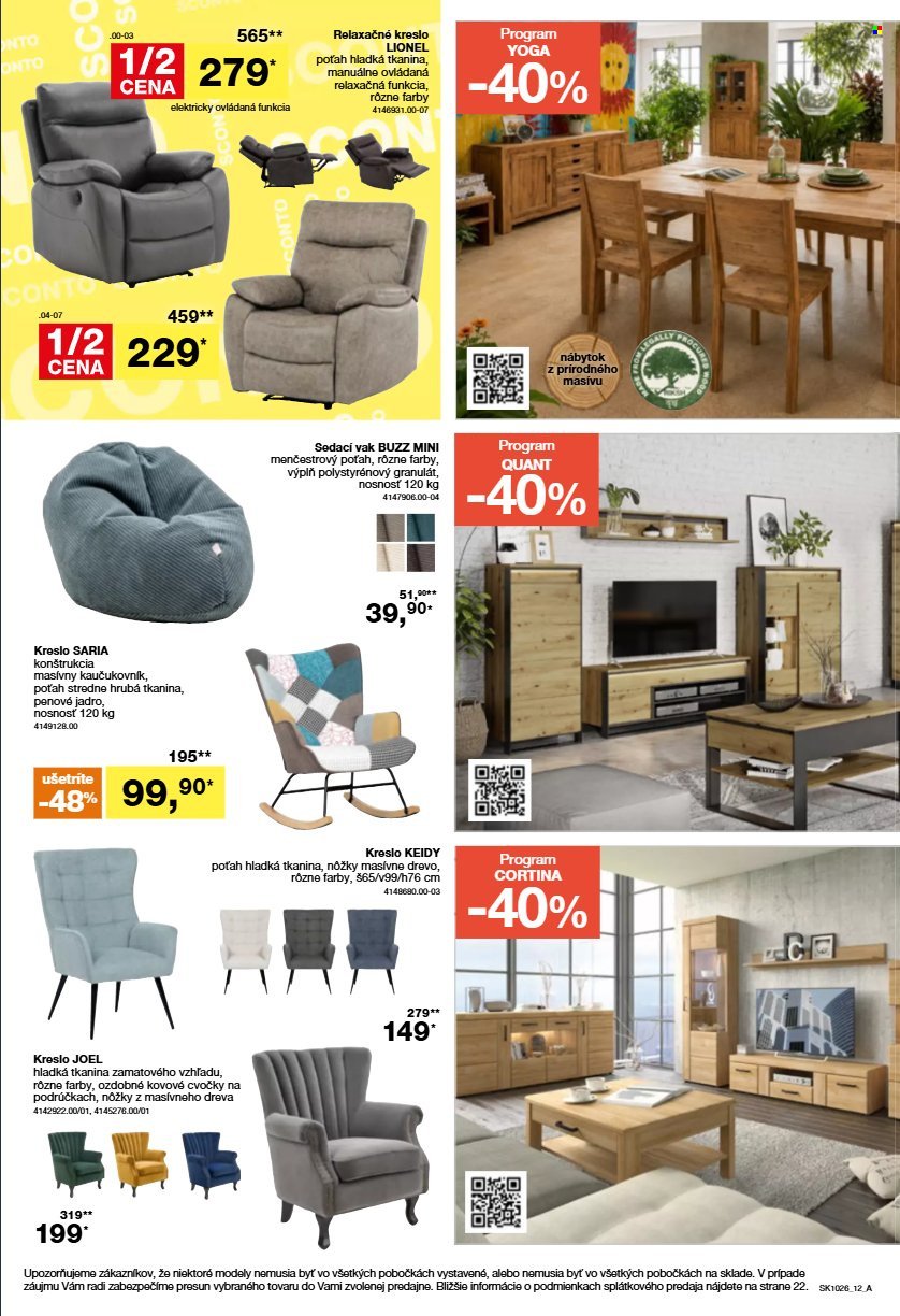 SCONTO NÁBYTOK leták - Od stredy 5.8.2026