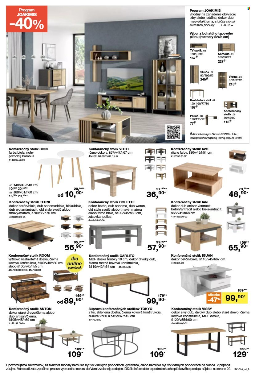 SCONTO NÁBYTOK leták - Od stredy 5.8.2026