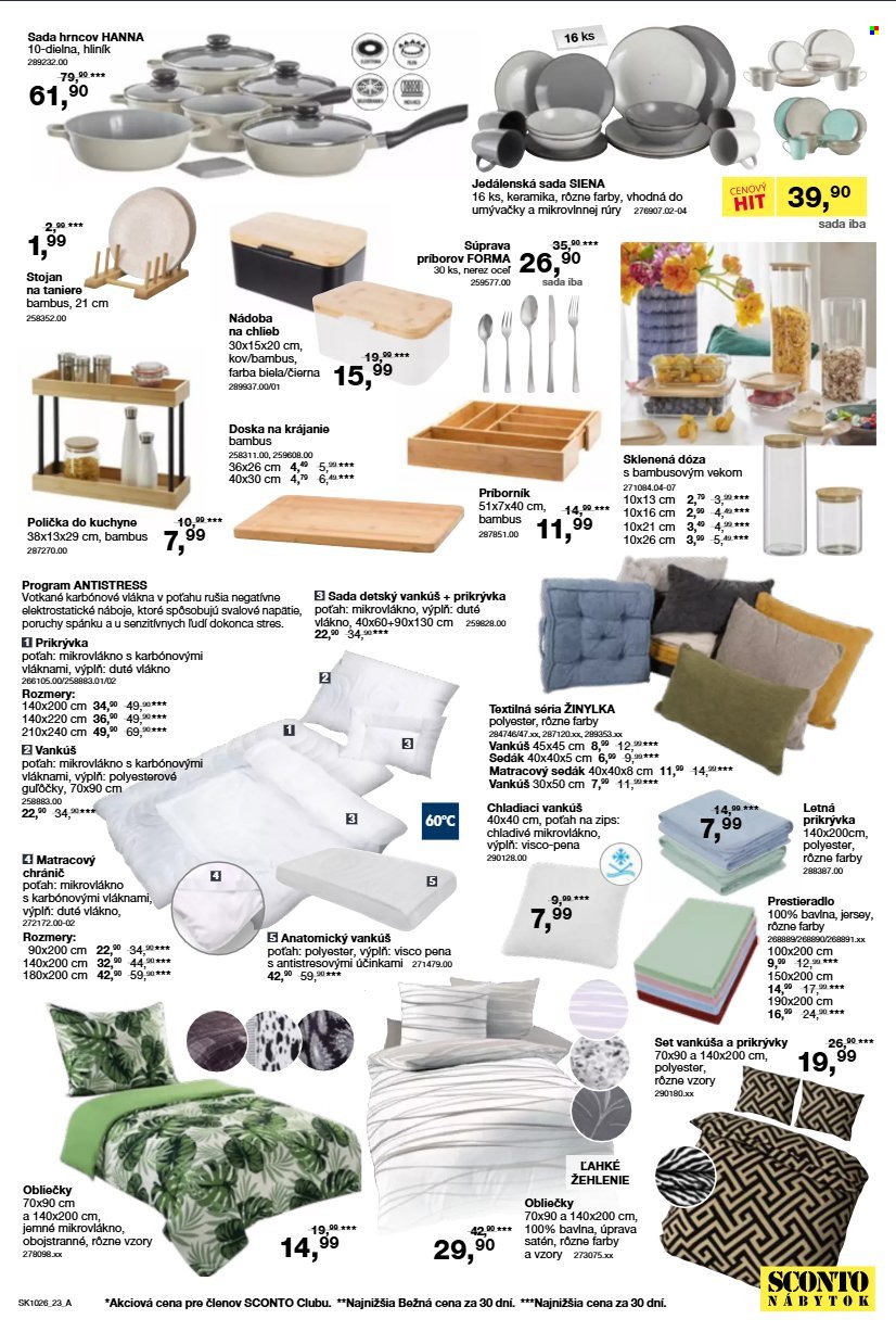 SCONTO NÁBYTOK leták - Od stredy 5.8.2026
