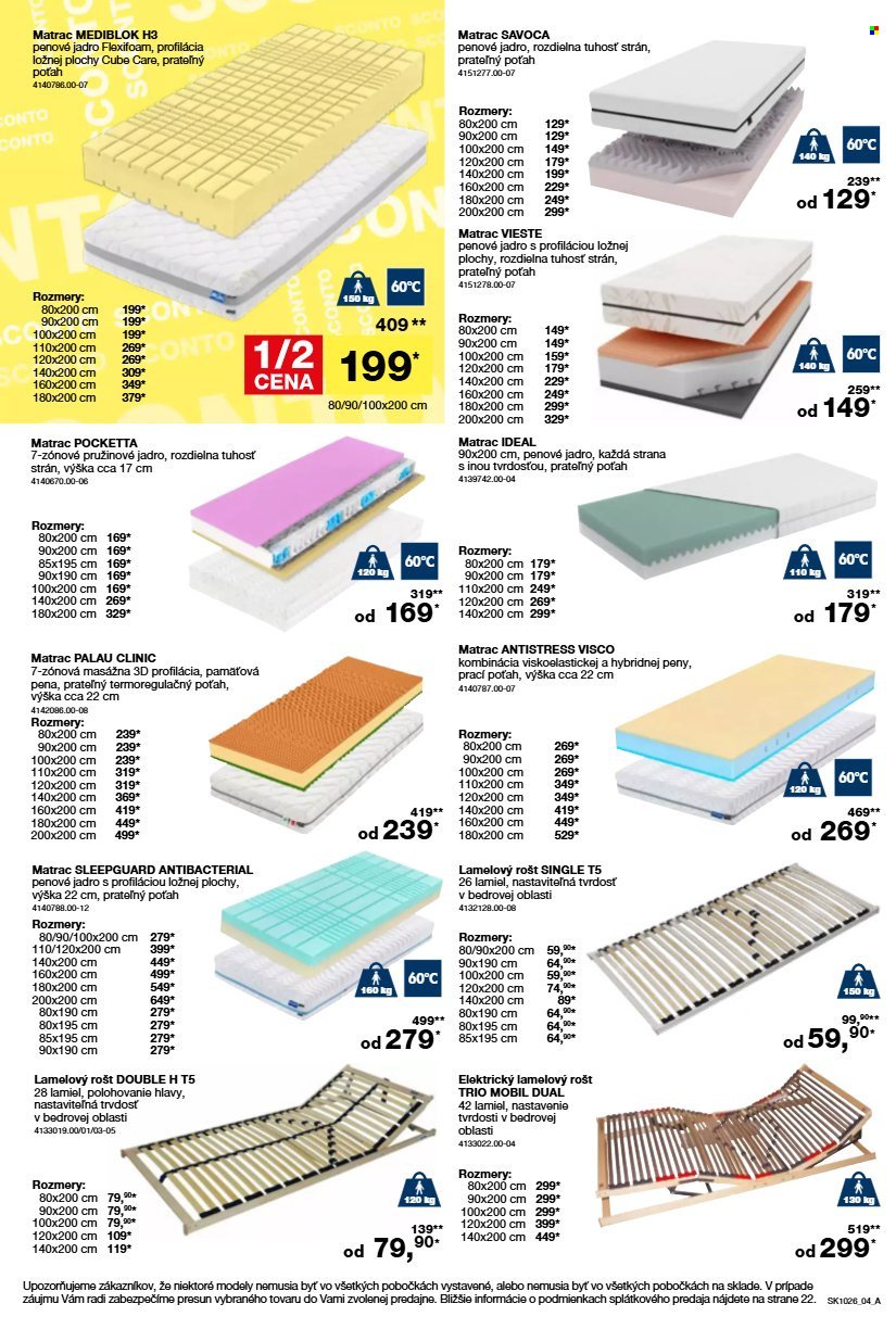 SCONTO NÁBYTOK leták - Od stredy 5.8.2026