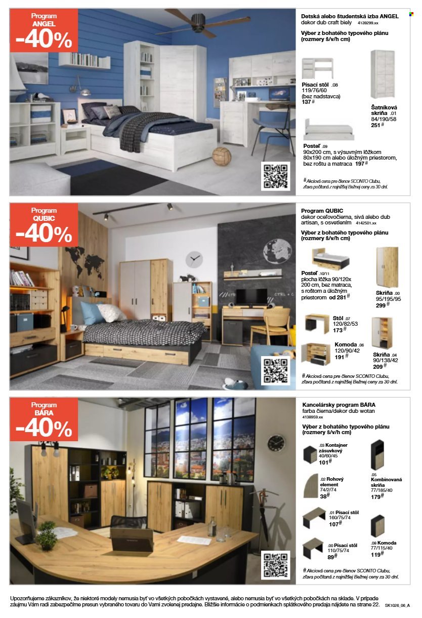 SCONTO NÁBYTOK leták - Od stredy 5.8.2026