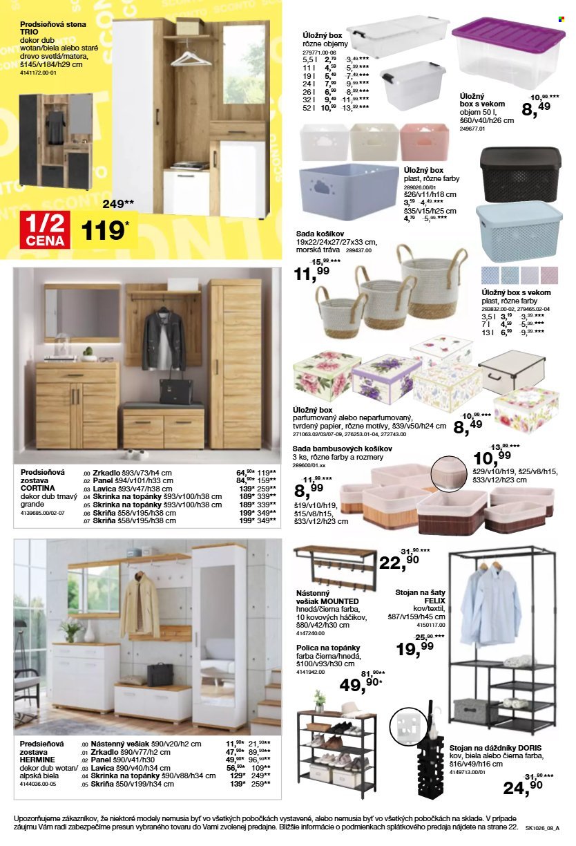 SCONTO NÁBYTOK leták - Od stredy 5.8.2026