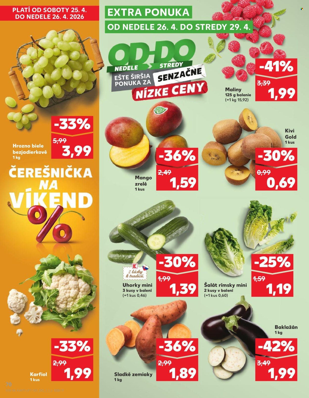 KAUFLAND leták - Od štvrtka 23.4.2026 (2026-04-23 - 2026-04-29) | 70