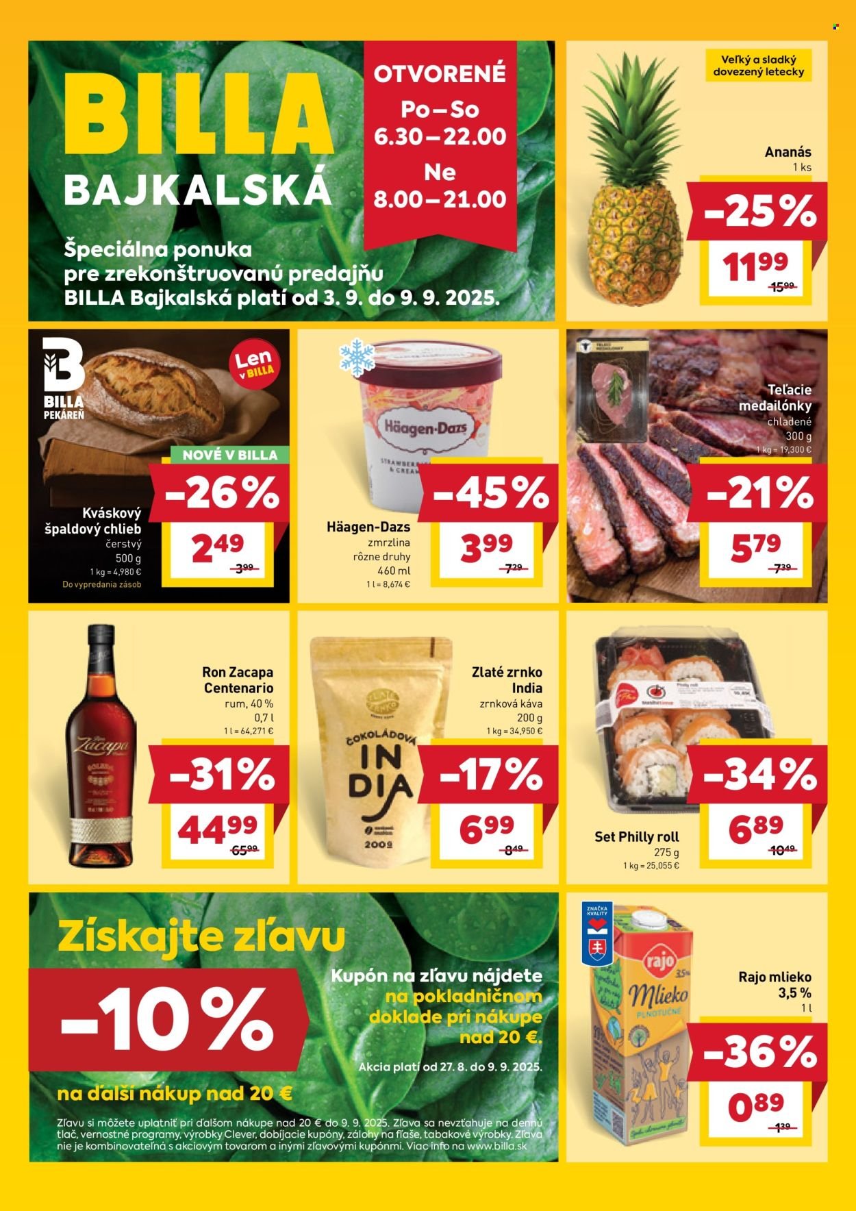 BILLA leták - Slávnostné otvorenie BILLA Bajkalská (2025-09-03 - 2025-09-09) | 1