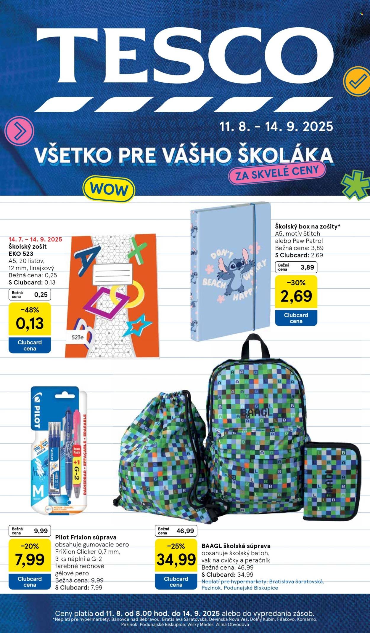 TESCO leták - Od pondelka 11.8.2025 (2025-08-11 - 2025-09-14) | 1