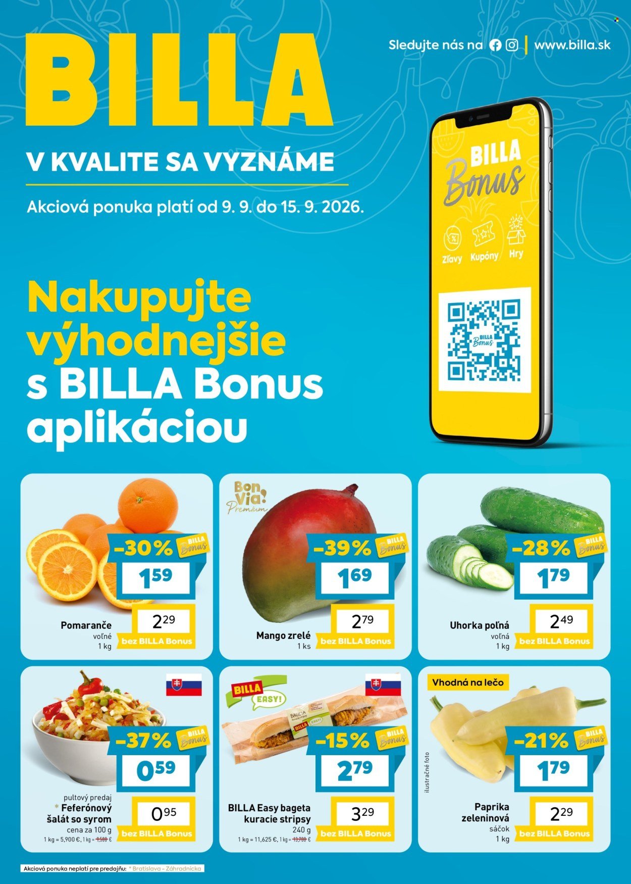 BILLA leták - Bonus leták