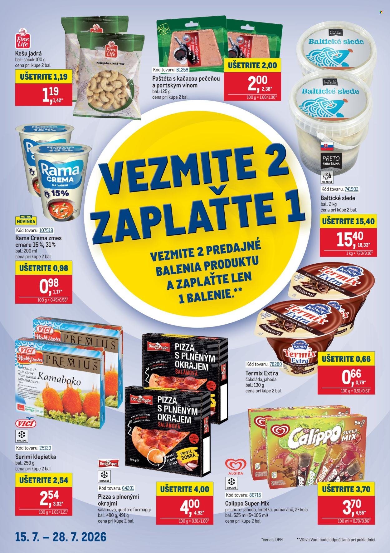 METRO leták - Vezmite 2 Zaplaťte 1