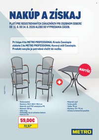 METRO leták - Víkendová ponuka Záhradné sedenie