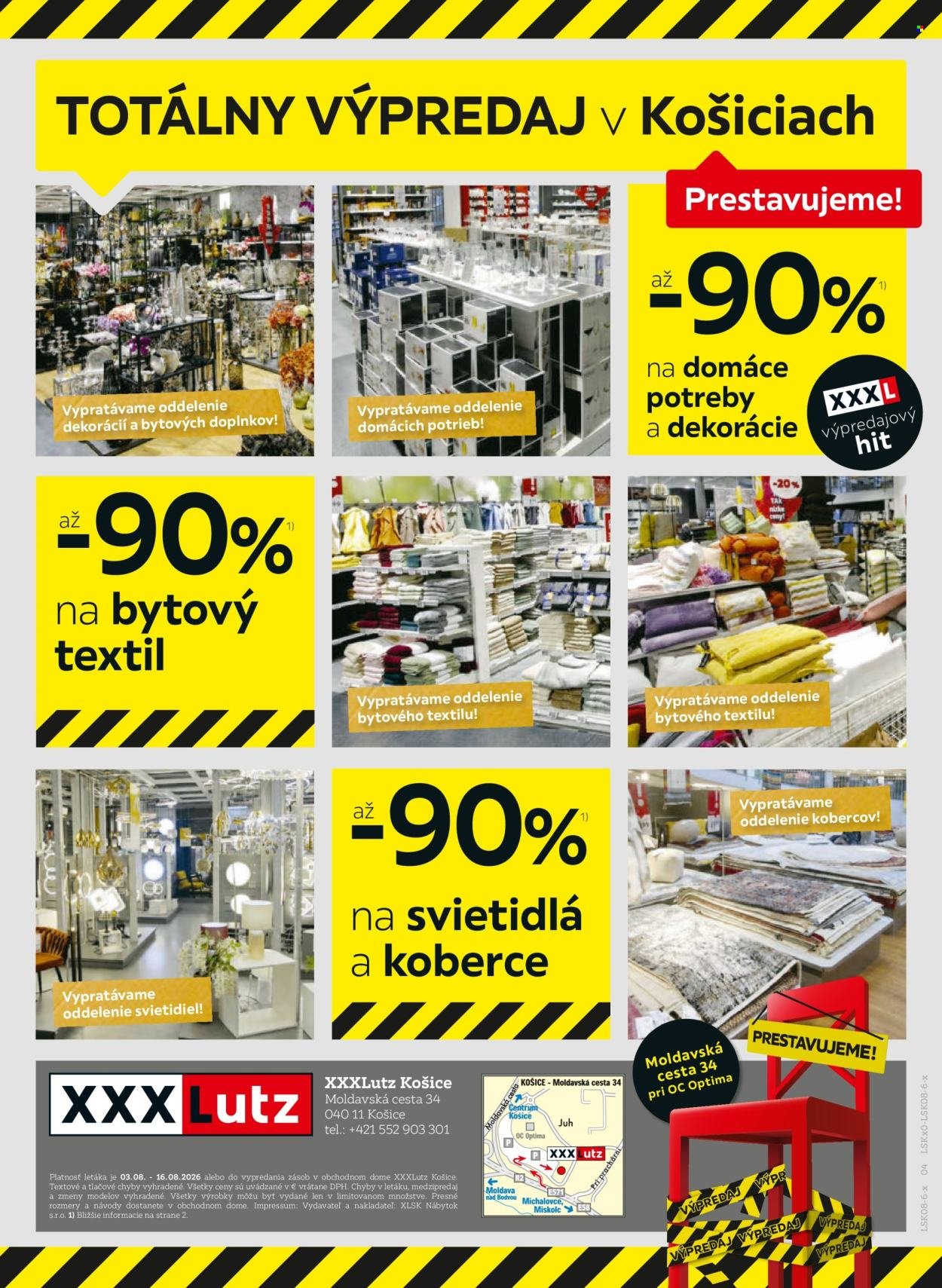 XXXLUTZ leták - Totálný výpredaj XXXLutz v Košiciach