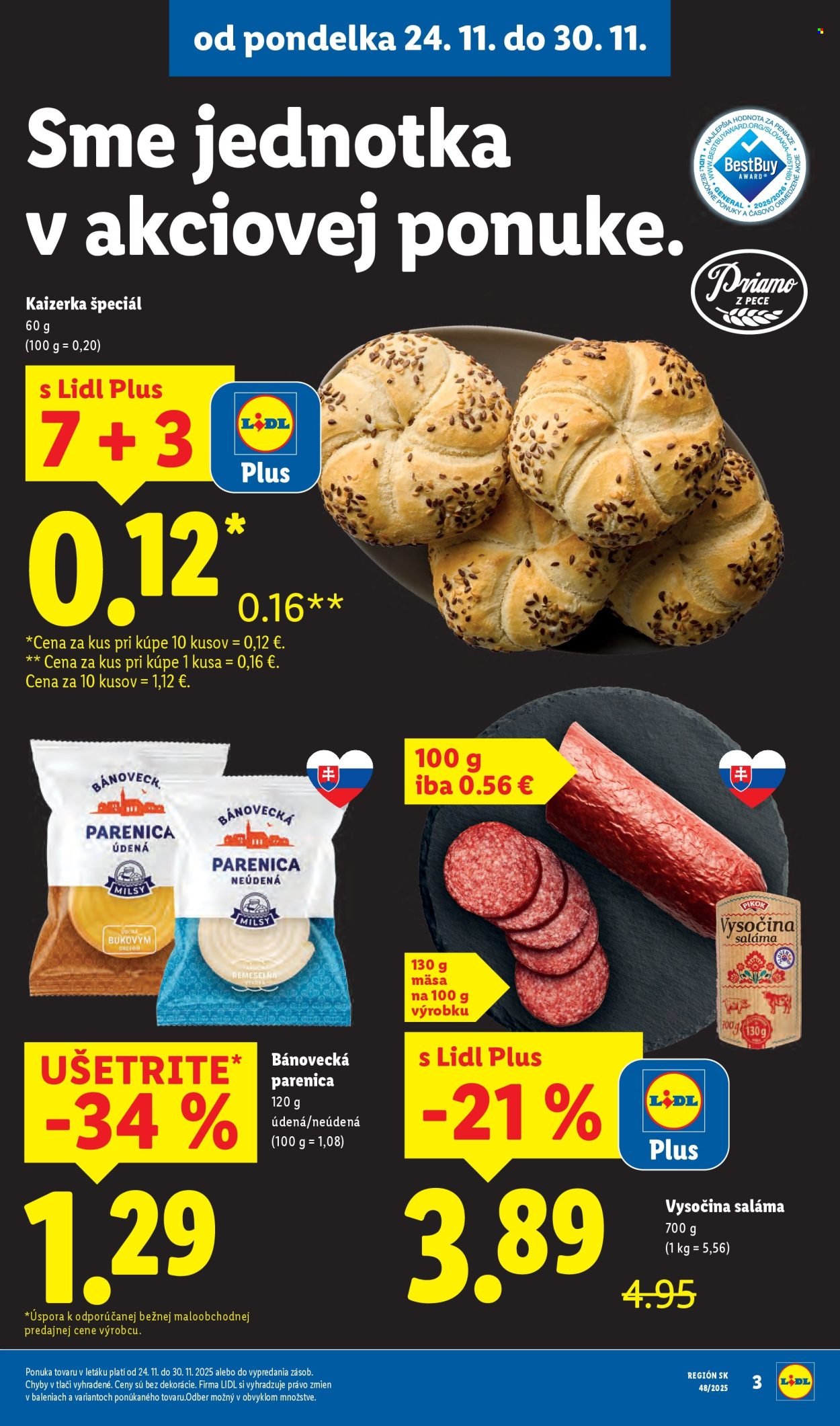 LIDL leták - Od pondelka 24.11.2025 (2025-11-24 - 2025-11-30) | 3