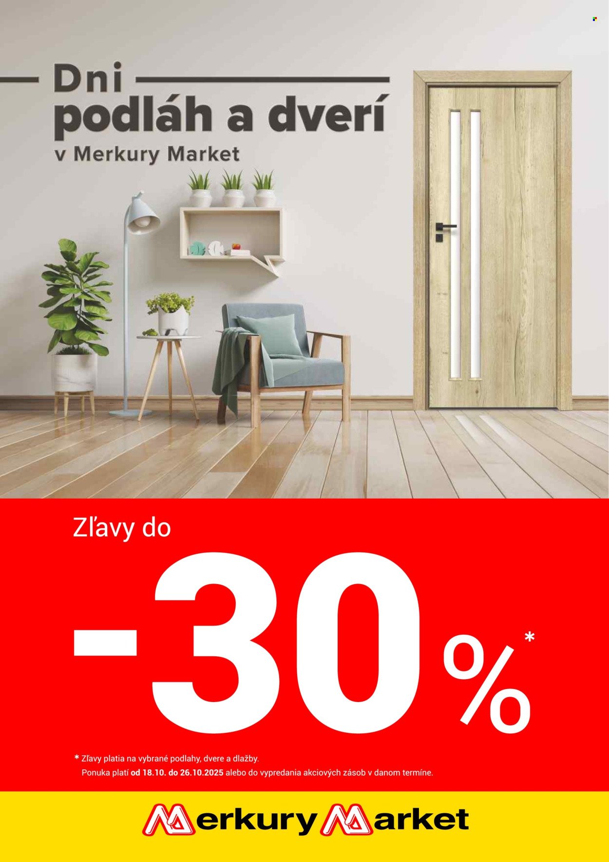 MERKURY MARKET leták - Dni podláh a dverí (2025-10-18 - 2025-10-26) | 1