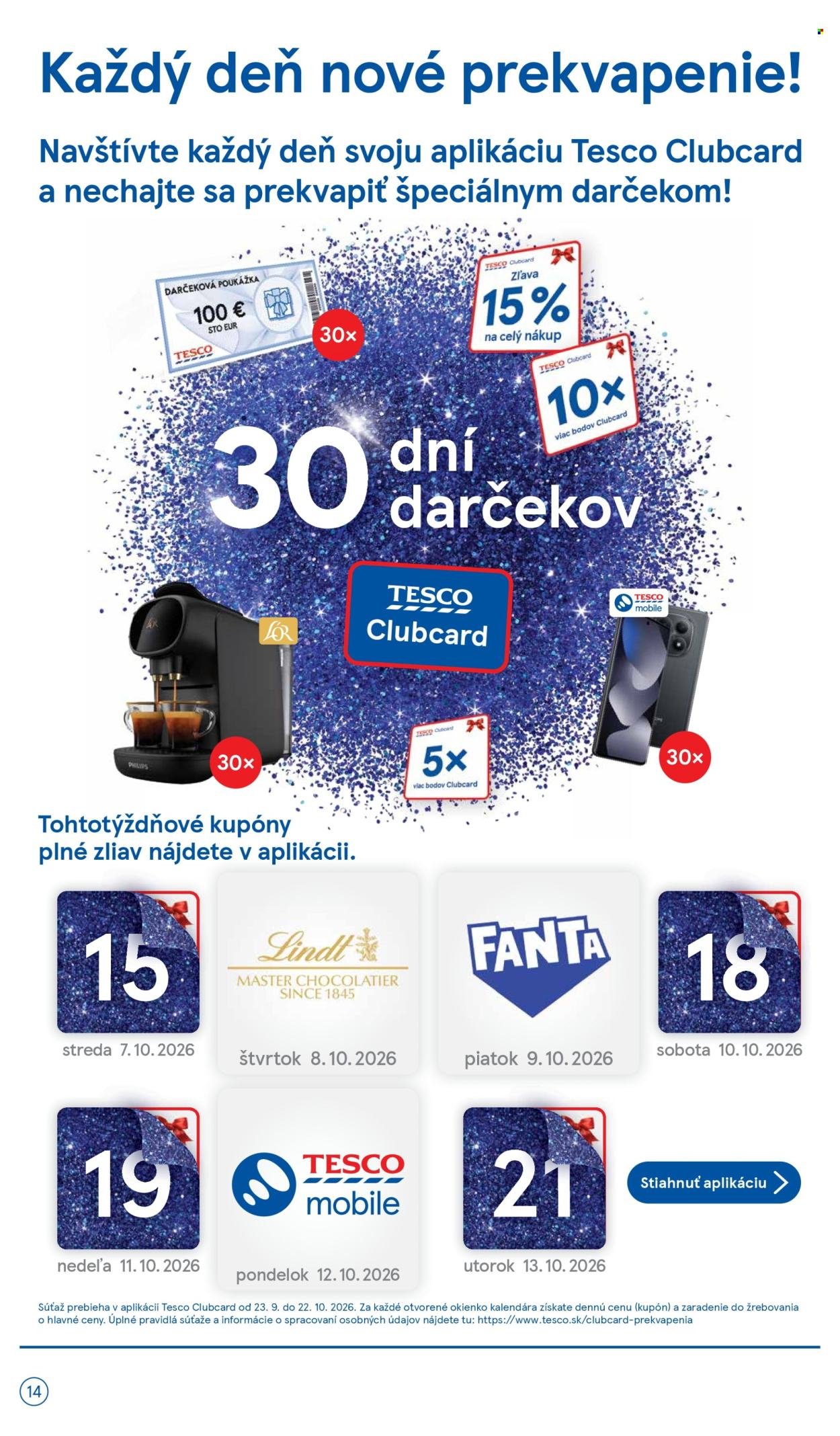 TESCO leták - Od stredy 7.10.2026