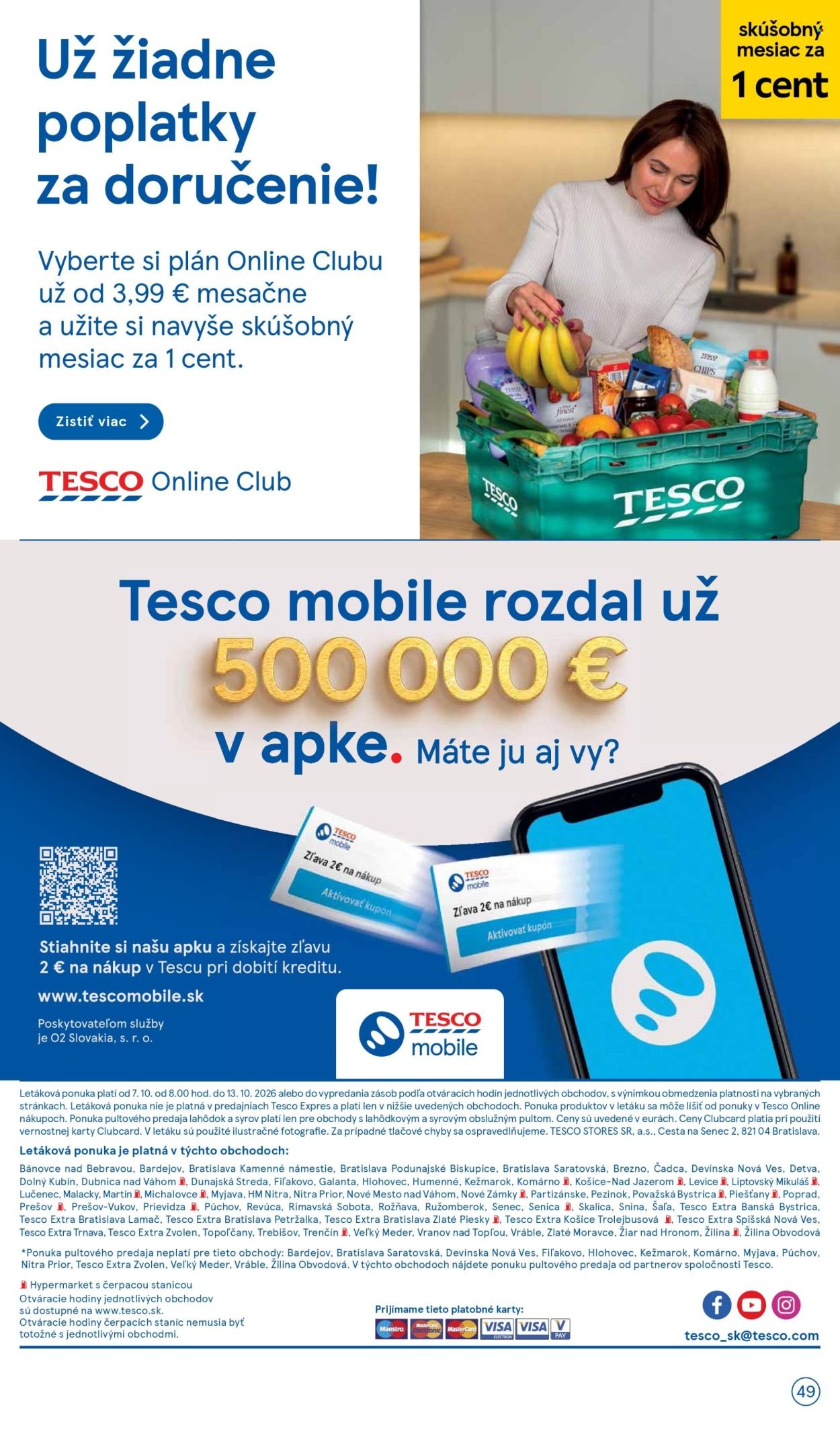 TESCO leták - Od stredy 7.10.2026
