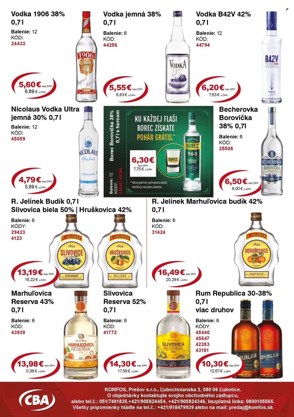 CBA KOMFOS leták - Výhodná ponuka VEĽKOOBCHOD
