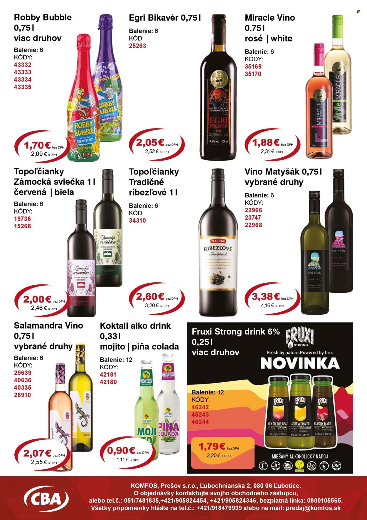 CBA KOMFOS leták - Výhodná ponuka VEĽKOOBCHOD