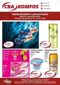 CBA KOMFOS leták - Výhodná ponuka VEĽKOOBCHOD