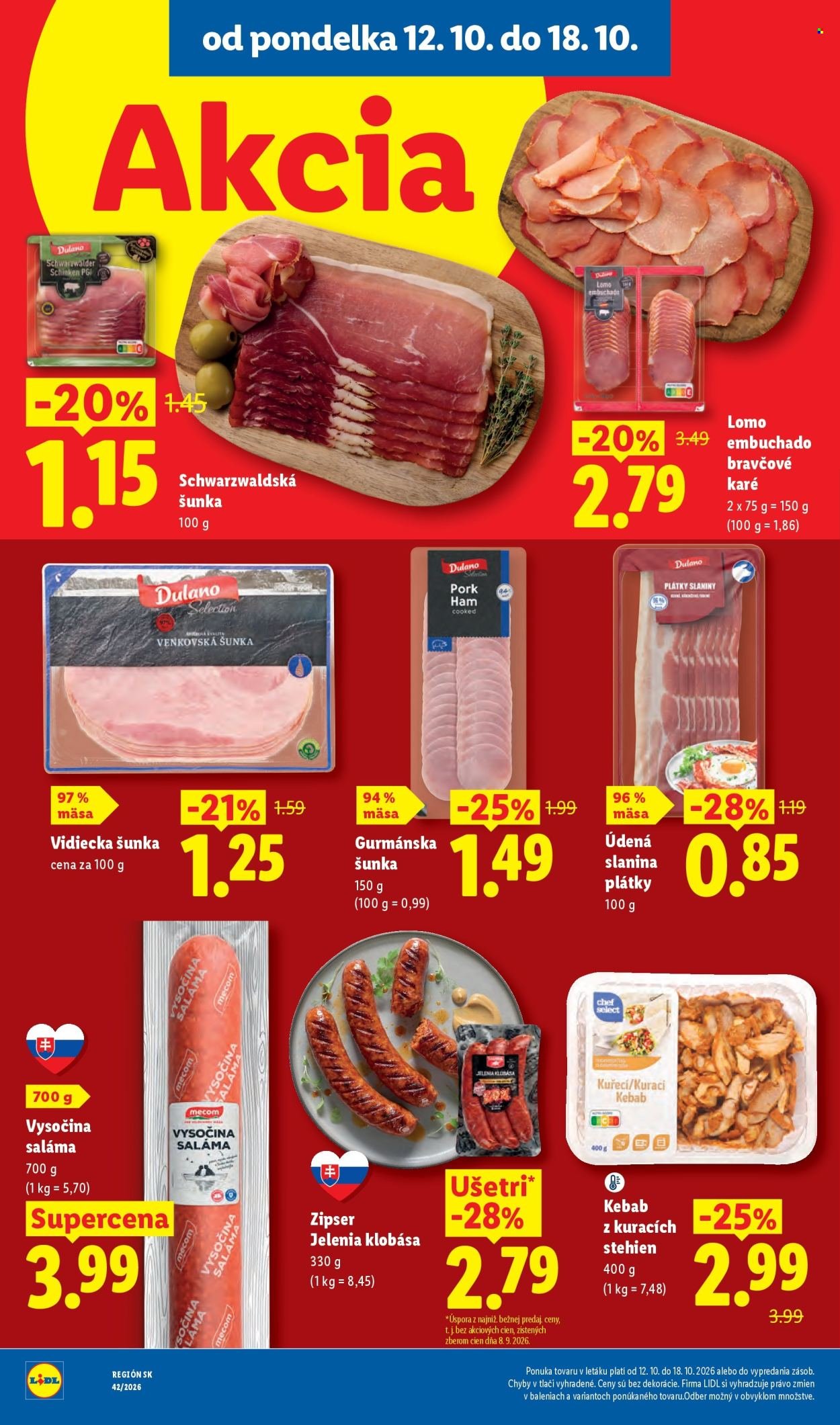 LIDL leták - Od pondelka 12.10.2026