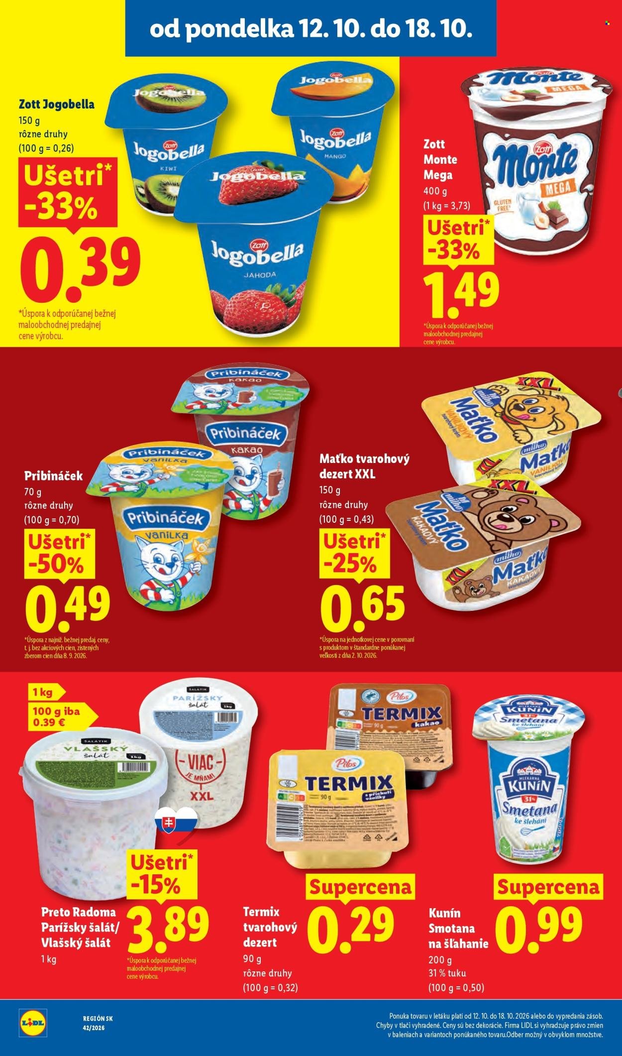 LIDL leták - Od pondelka 12.10.2026