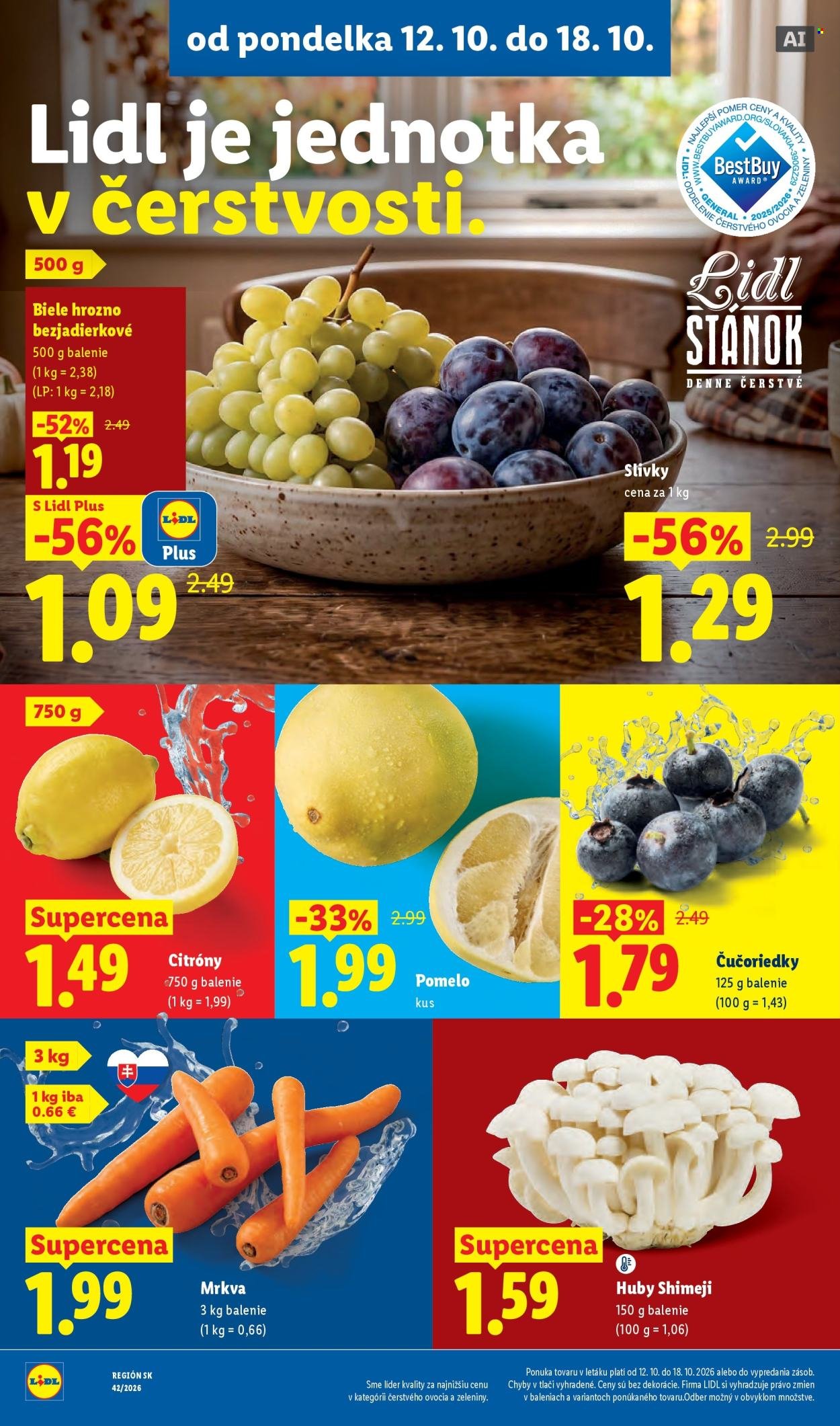 LIDL leták - Od pondelka 12.10.2026