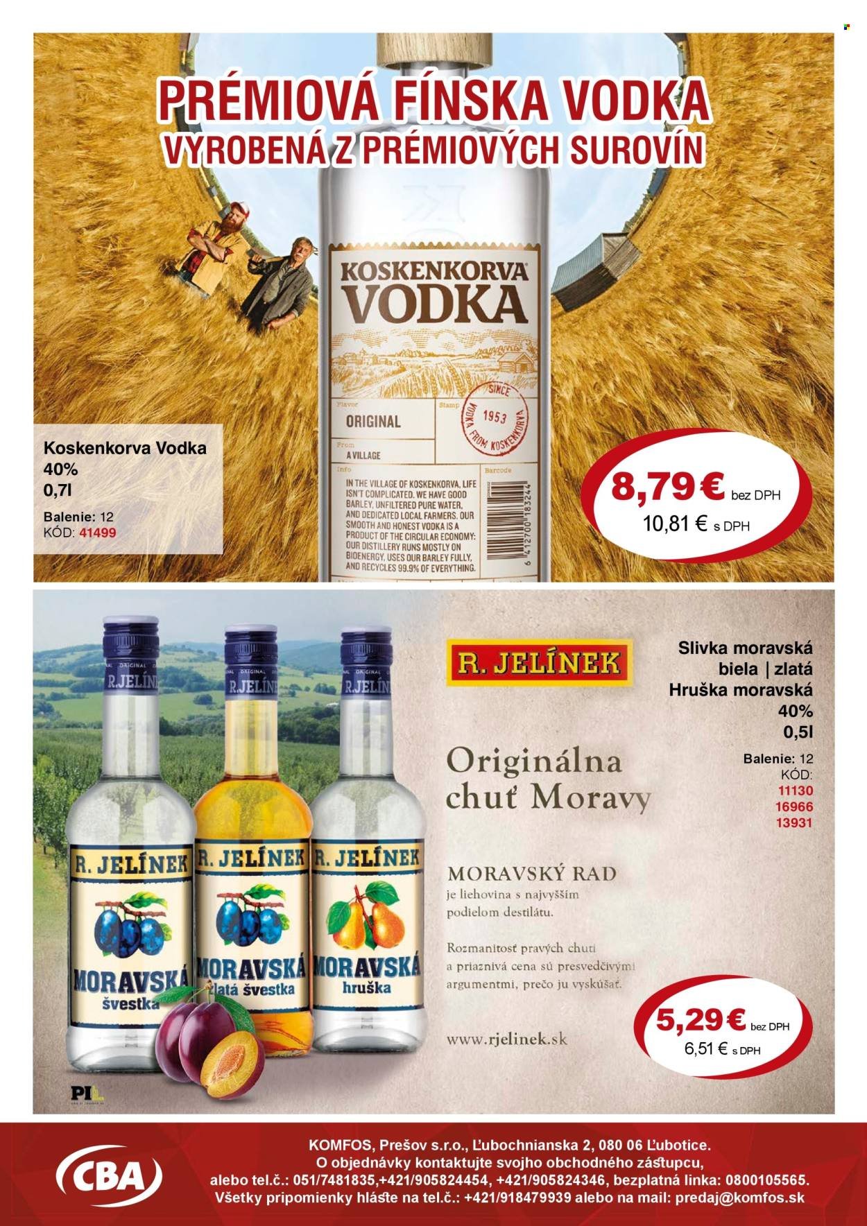 CBA KOMFOS leták - Výhodná ponuka VEĽKOOBCHOD