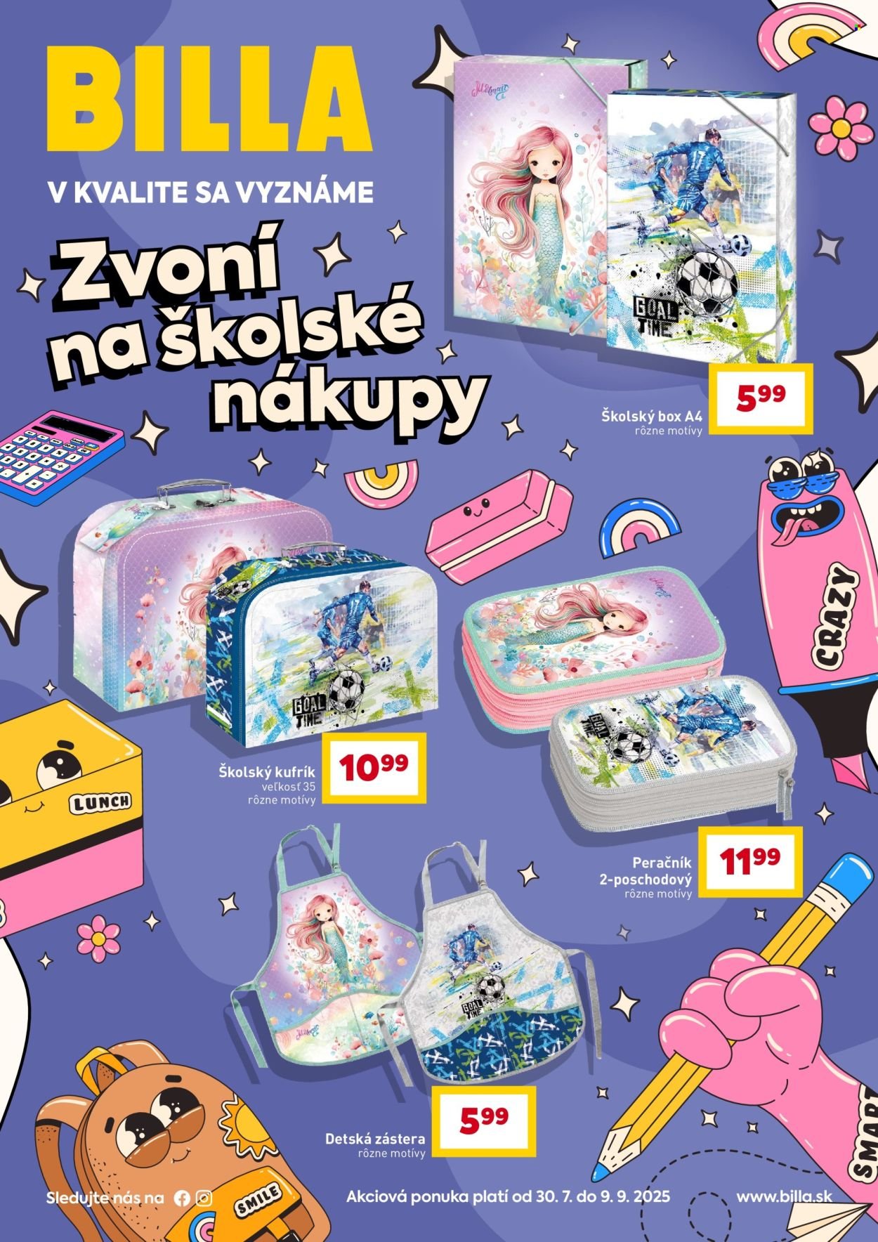 BILLA leták - Zvoní na školské nákupy (2025-07-30 - 2025-08-09) | 1