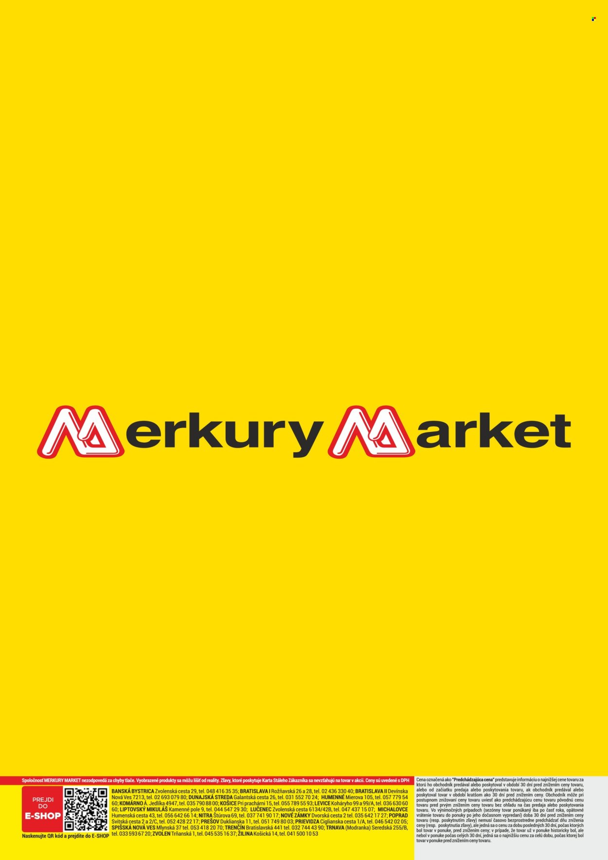 MERKURY MARKET leták - CENOVÝ HIT!