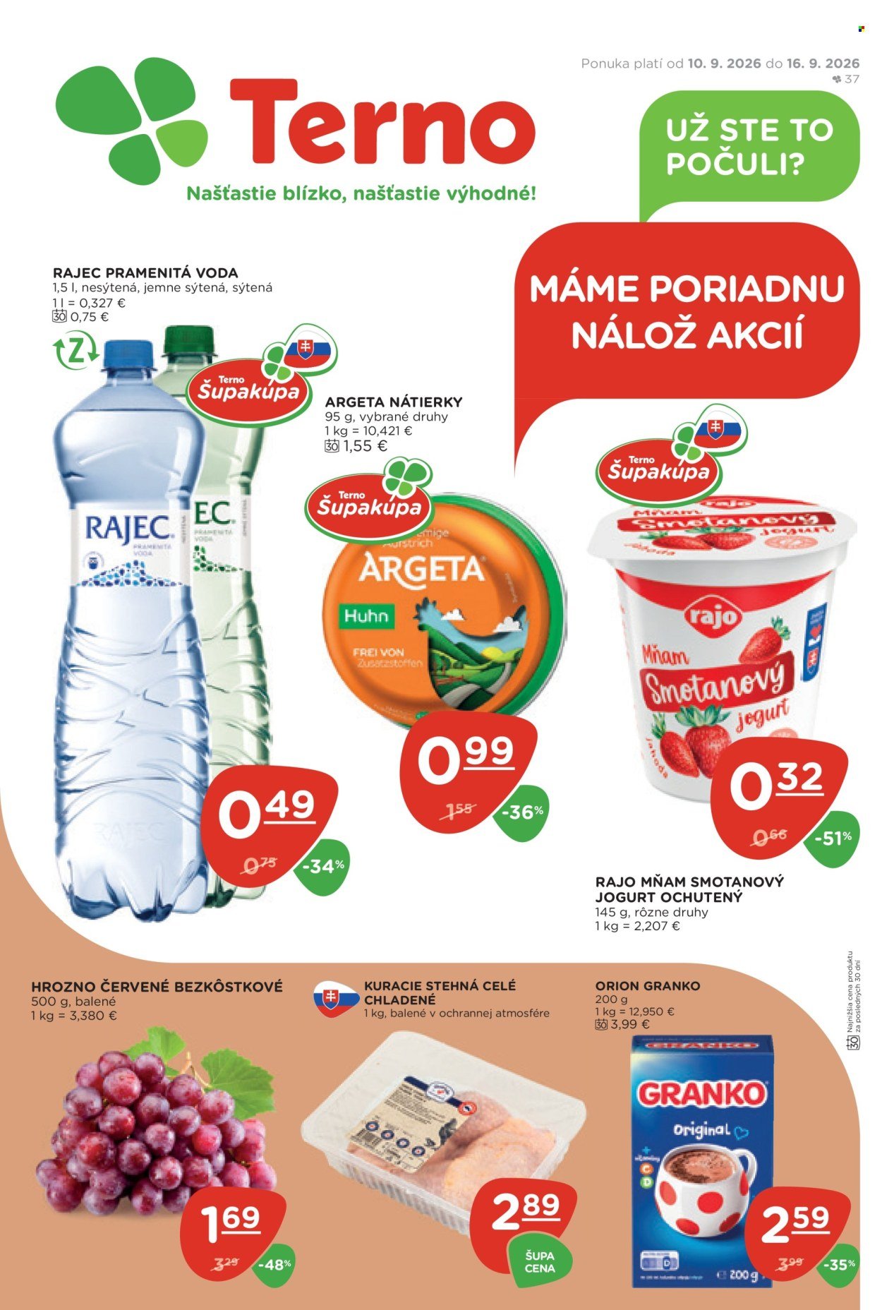 TERNO leták - Od štvrtka 10.9.2026