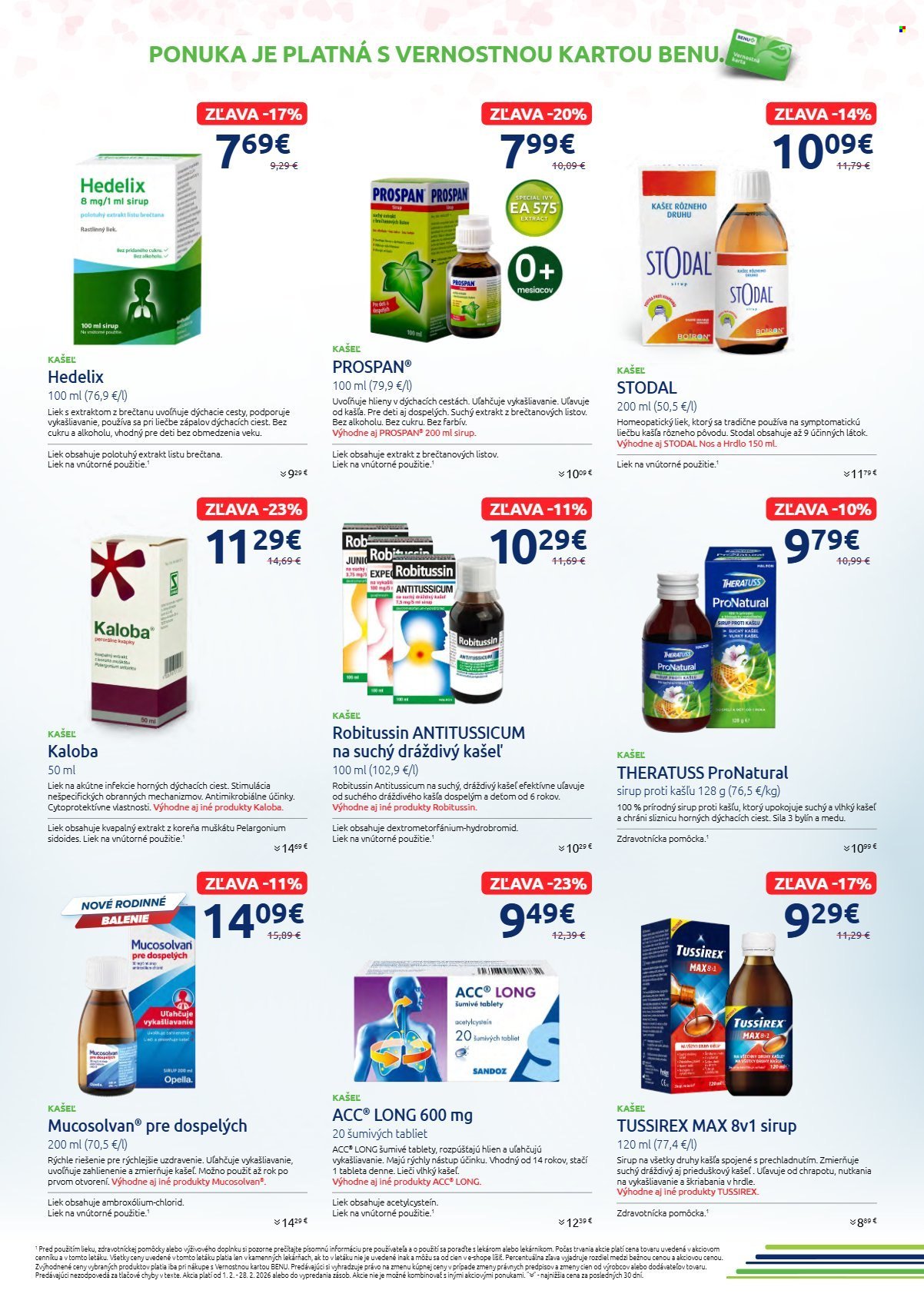 BENU LEKÁREŇ leták - Od nedele 1.2.2026 (2026-02-01 - 2026-02-28) | 2