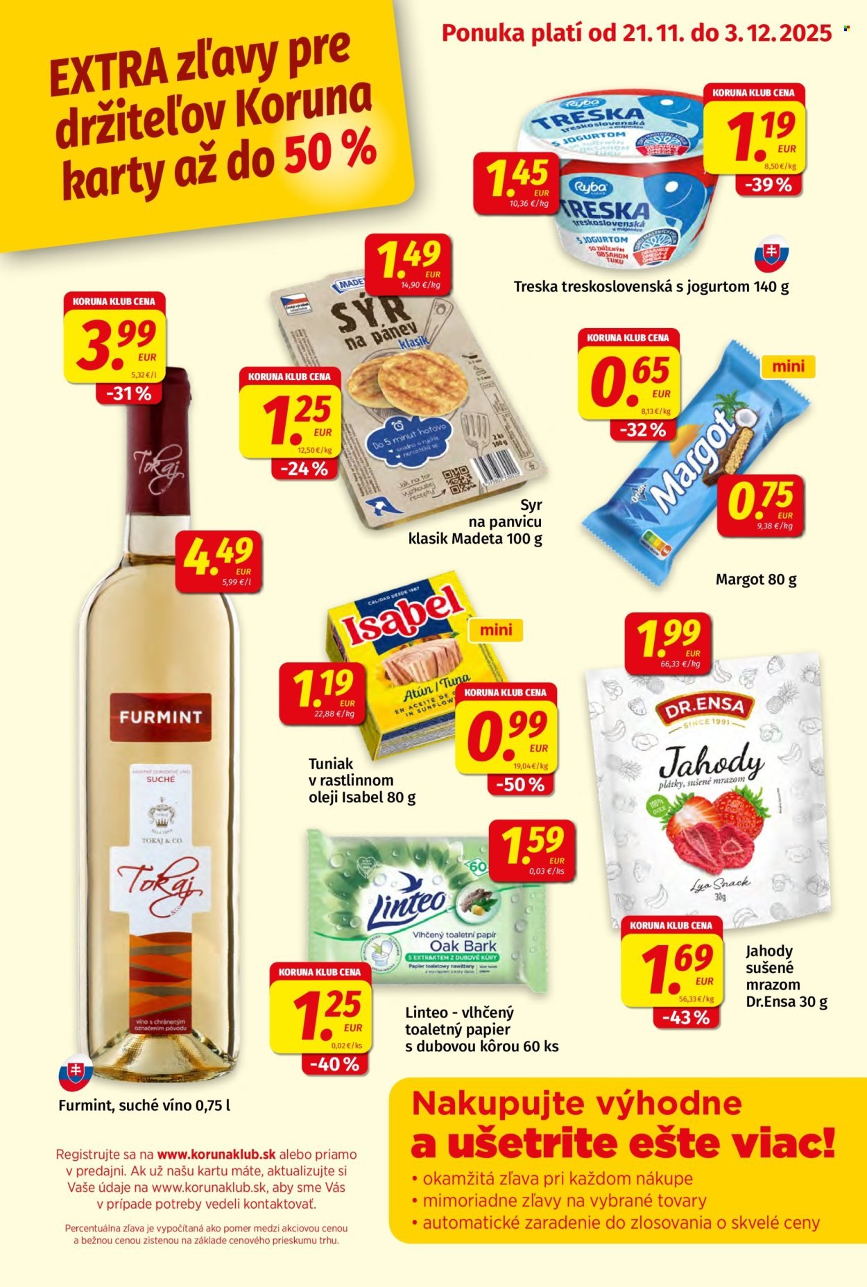 POTRAVINY KORUNA leták - Od piatka 21.11.2025 (2025-11-21 - 2025-12-03) | 1