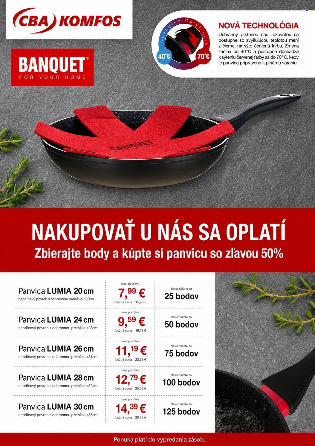 CBA KOMFOS leták - Vernostná akcia