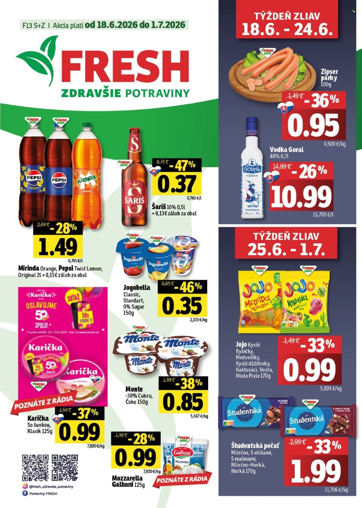 FRESH leták - Stredné a západné Slovensko