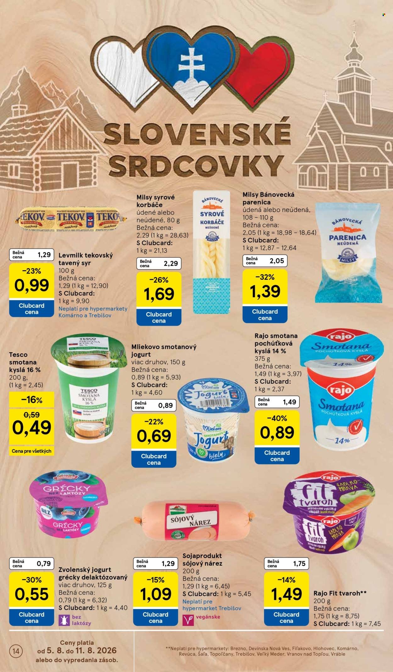 TESCO leták - Od stredy 5.8.2026