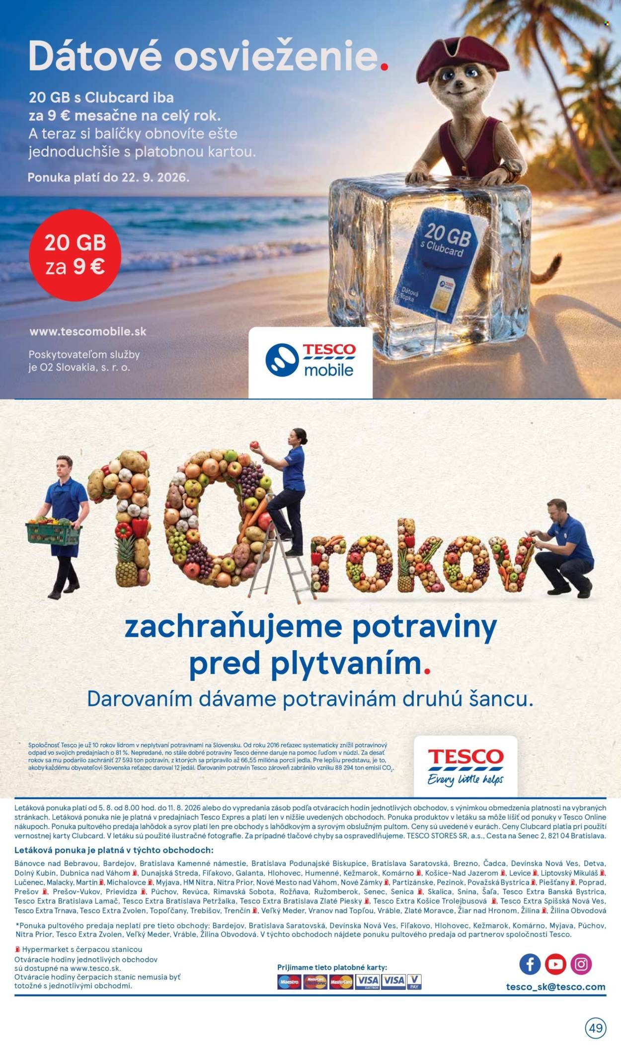 TESCO leták - Od stredy 5.8.2026