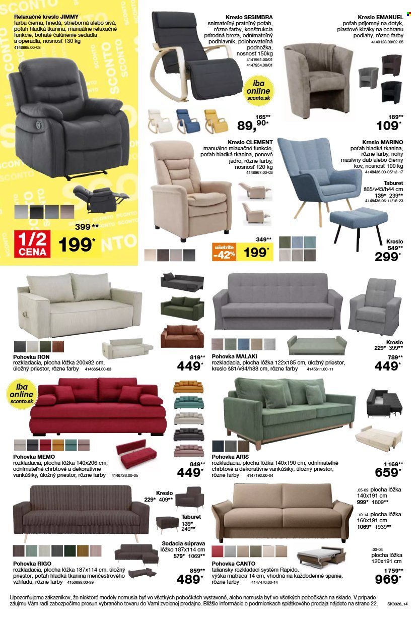 SCONTO NÁBYTOK leták - Aktuálny leták