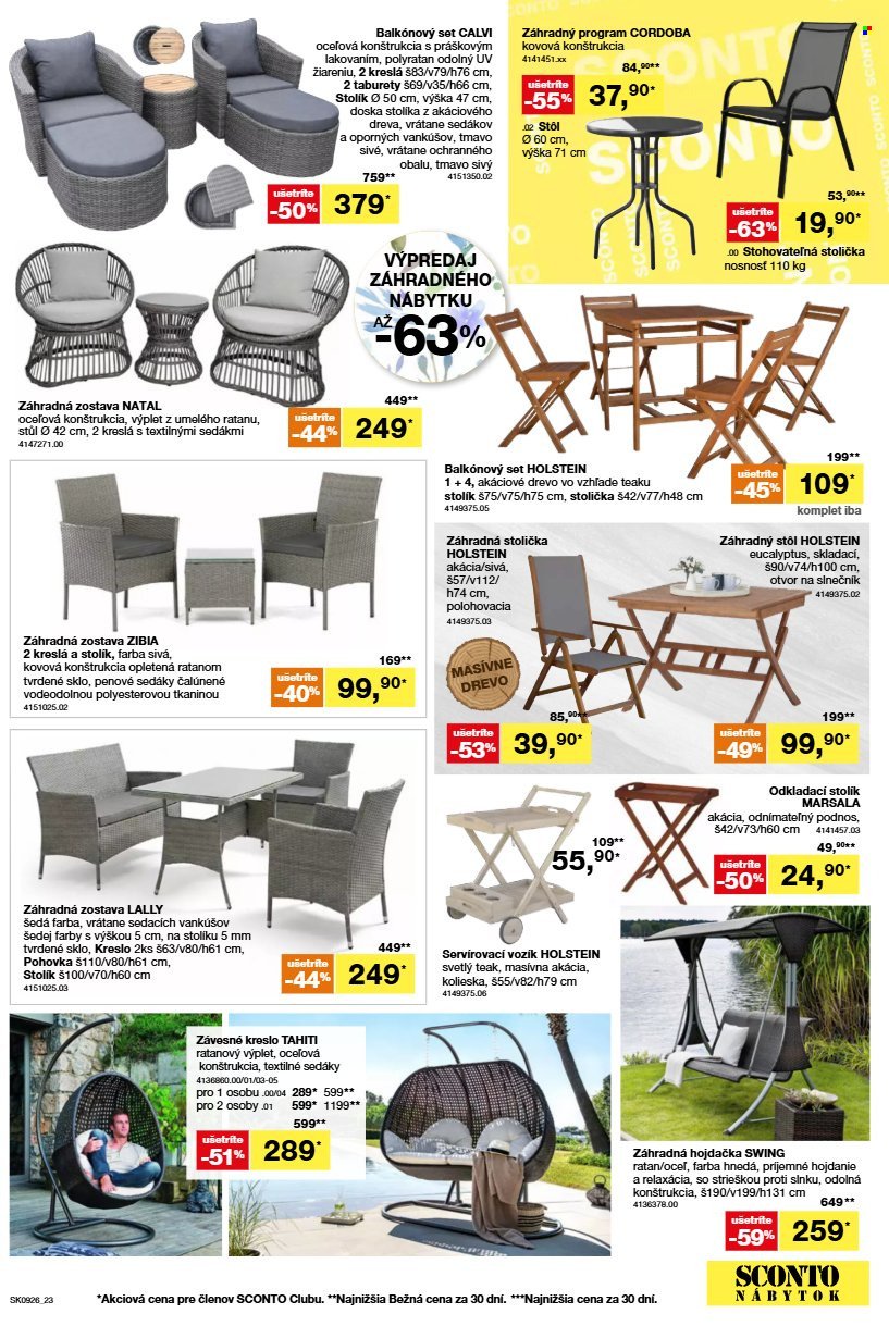 SCONTO NÁBYTOK leták - Aktuálny leták