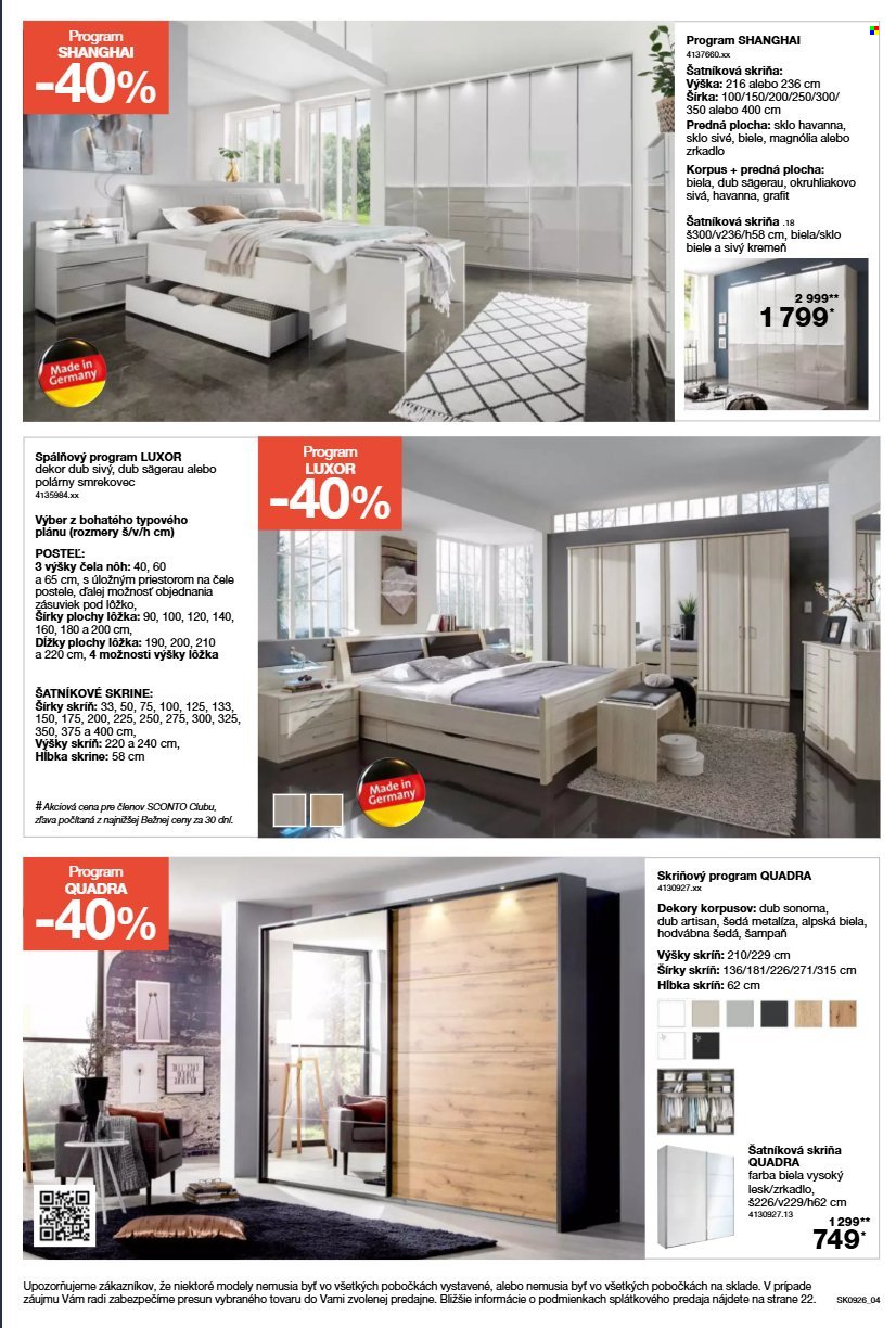 SCONTO NÁBYTOK leták - Aktuálny leták