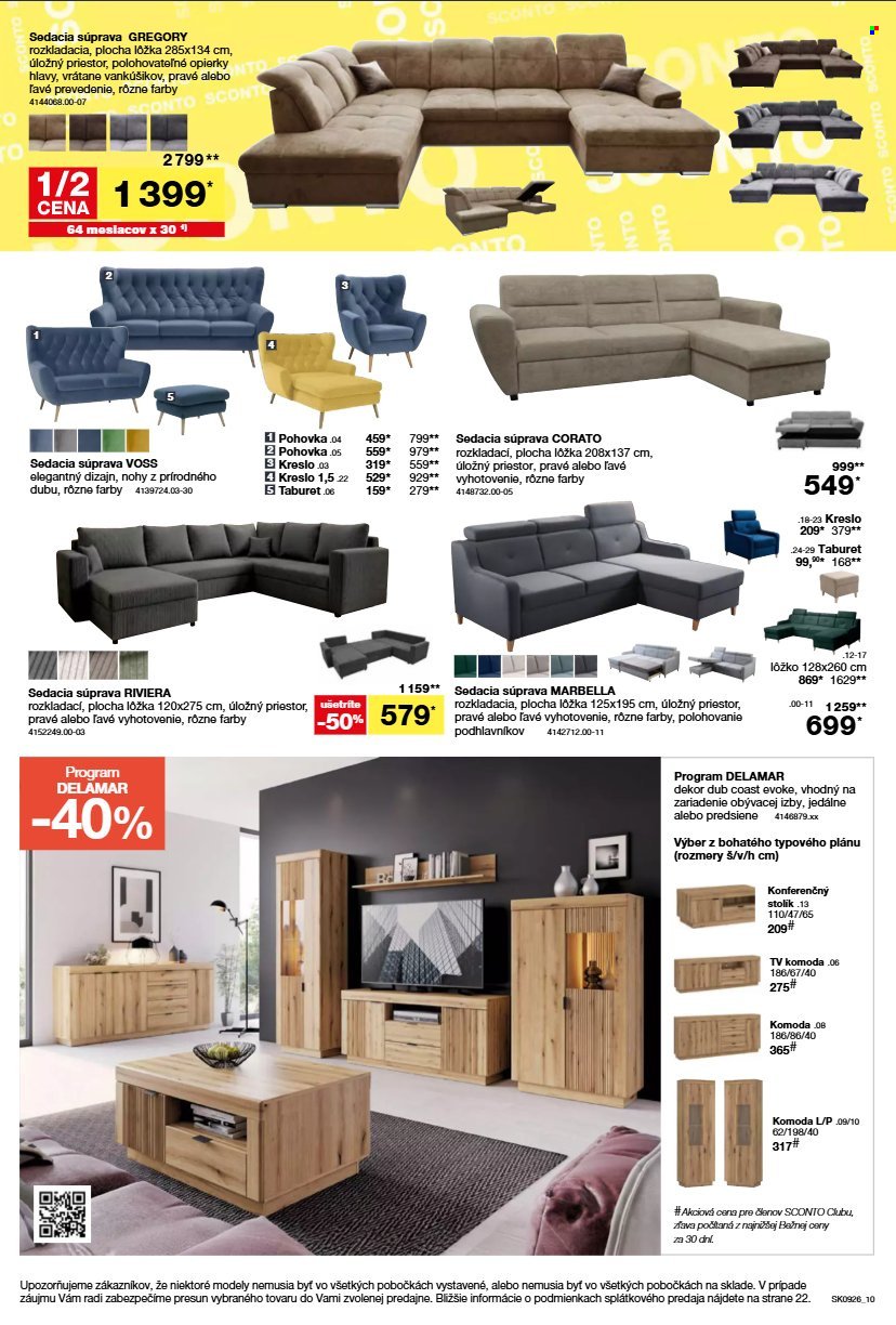 SCONTO NÁBYTOK leták - Aktuálny leták