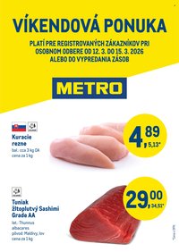 METRO leták - Víkendová ponuka (2026-03-12 - 2026-03-15)